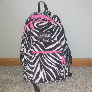 Backpack by jansport with zebra design ;))